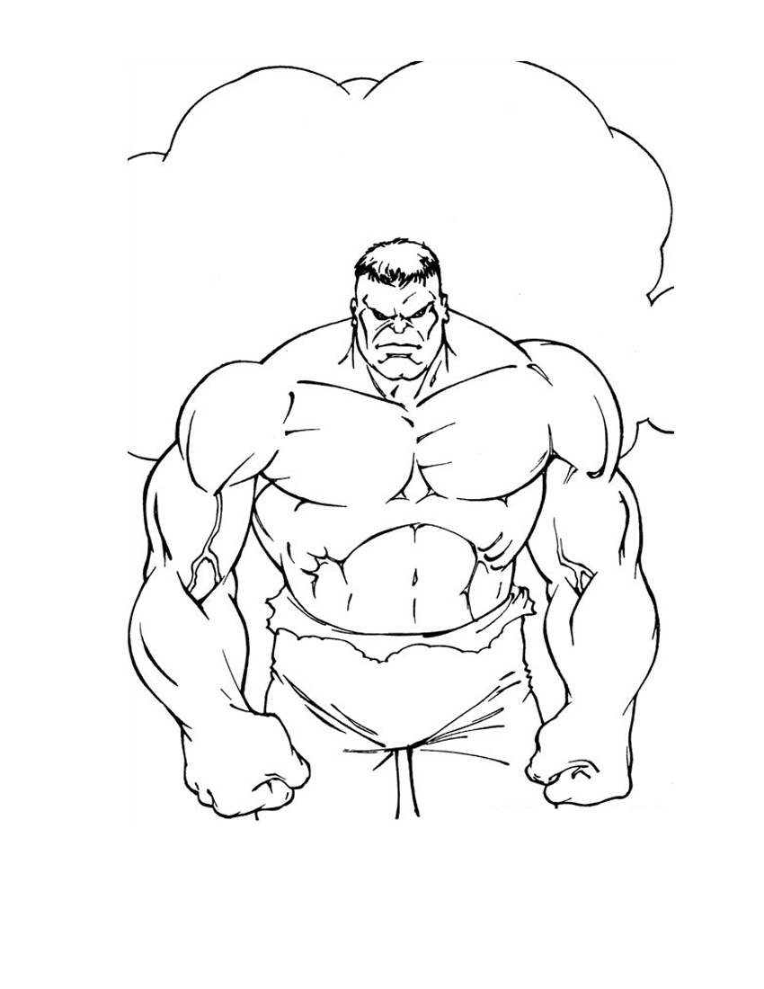 Hulk coloring pages for kids