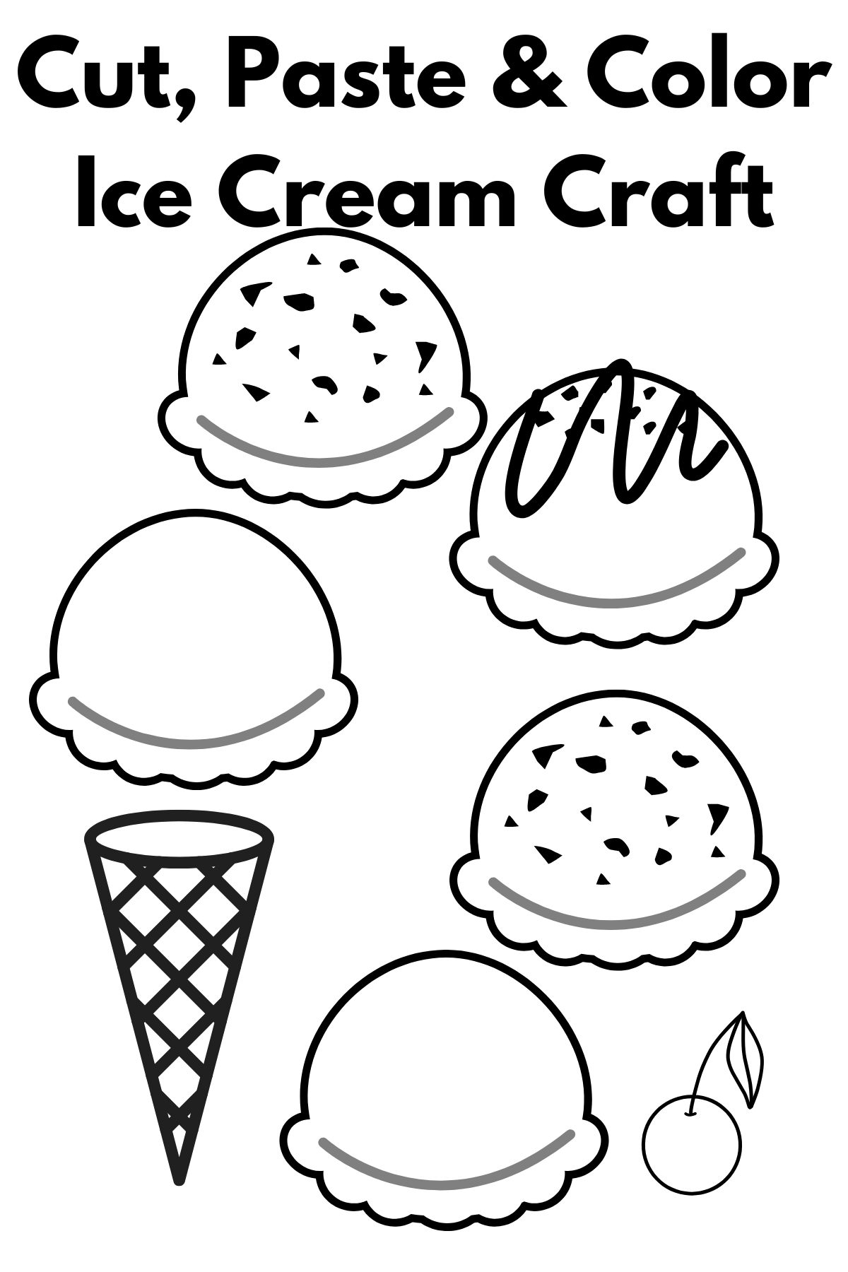 Free Printable Ice Cream Craft Template