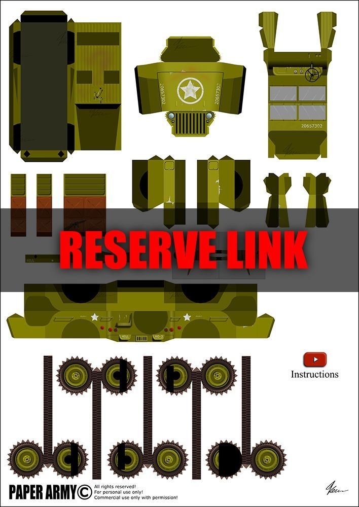 Free Printable Jeep Template DIY Paper Craft