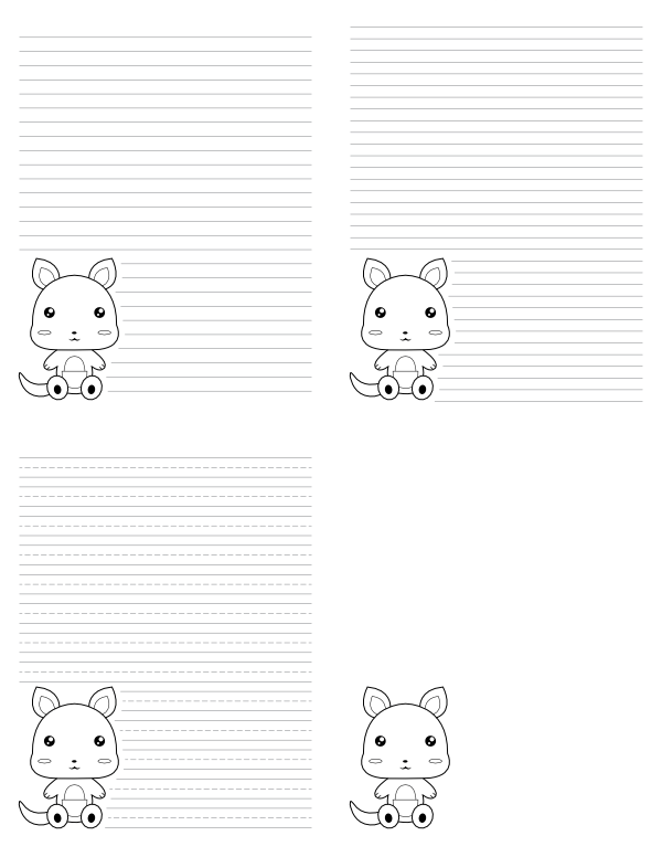 Free Printable Kangaroo Writing Templates