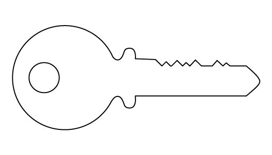 Free Printable Key Shape Template Printable Templates