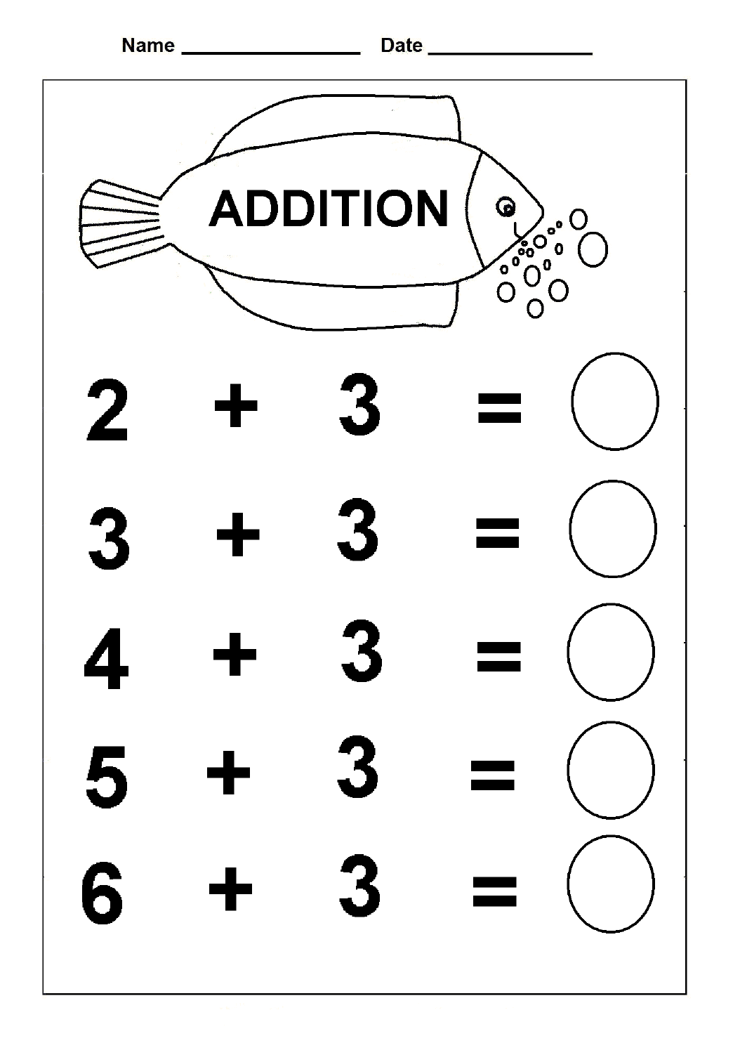 free printable worksheets math kindergarten