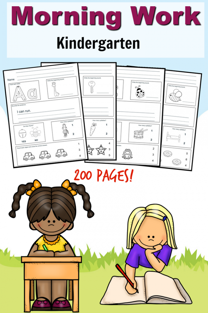 Free Printable Kindergarten Workbooks