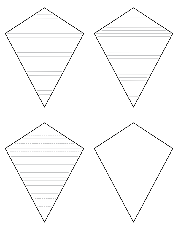 Free Printable Kite Shaped Writing Templates Worksheets Library