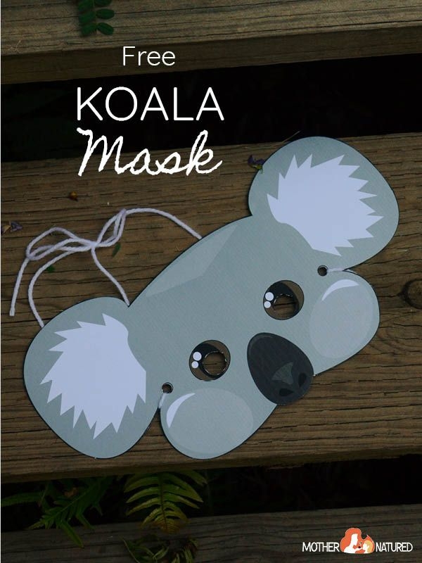 Free Printable Koala Mask For Kids Mother Natured Animal Masks For 