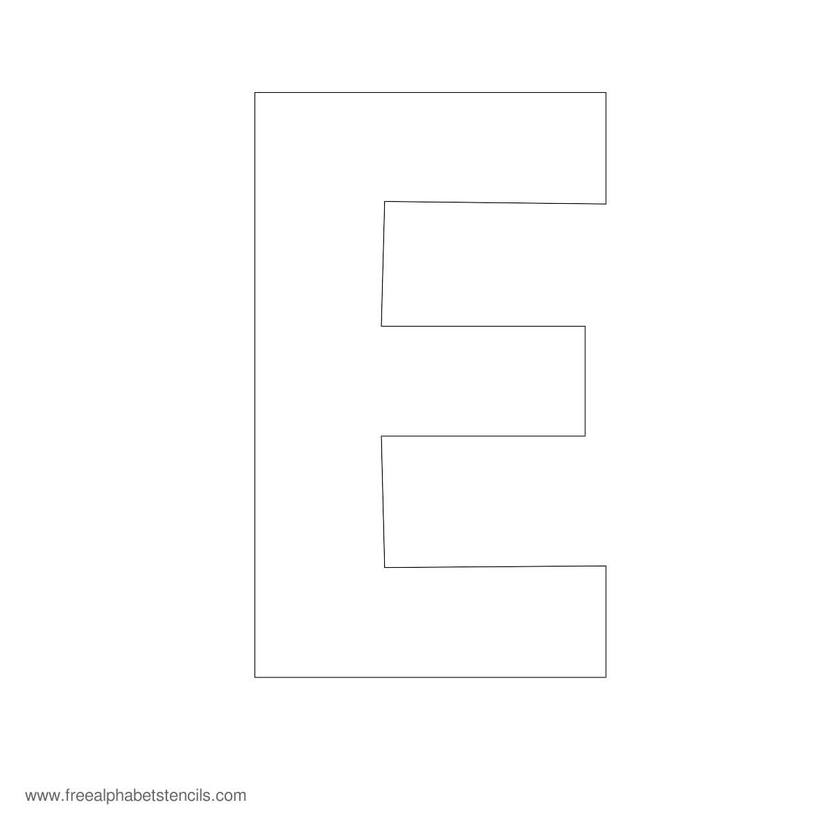 free printable letters e alphabet