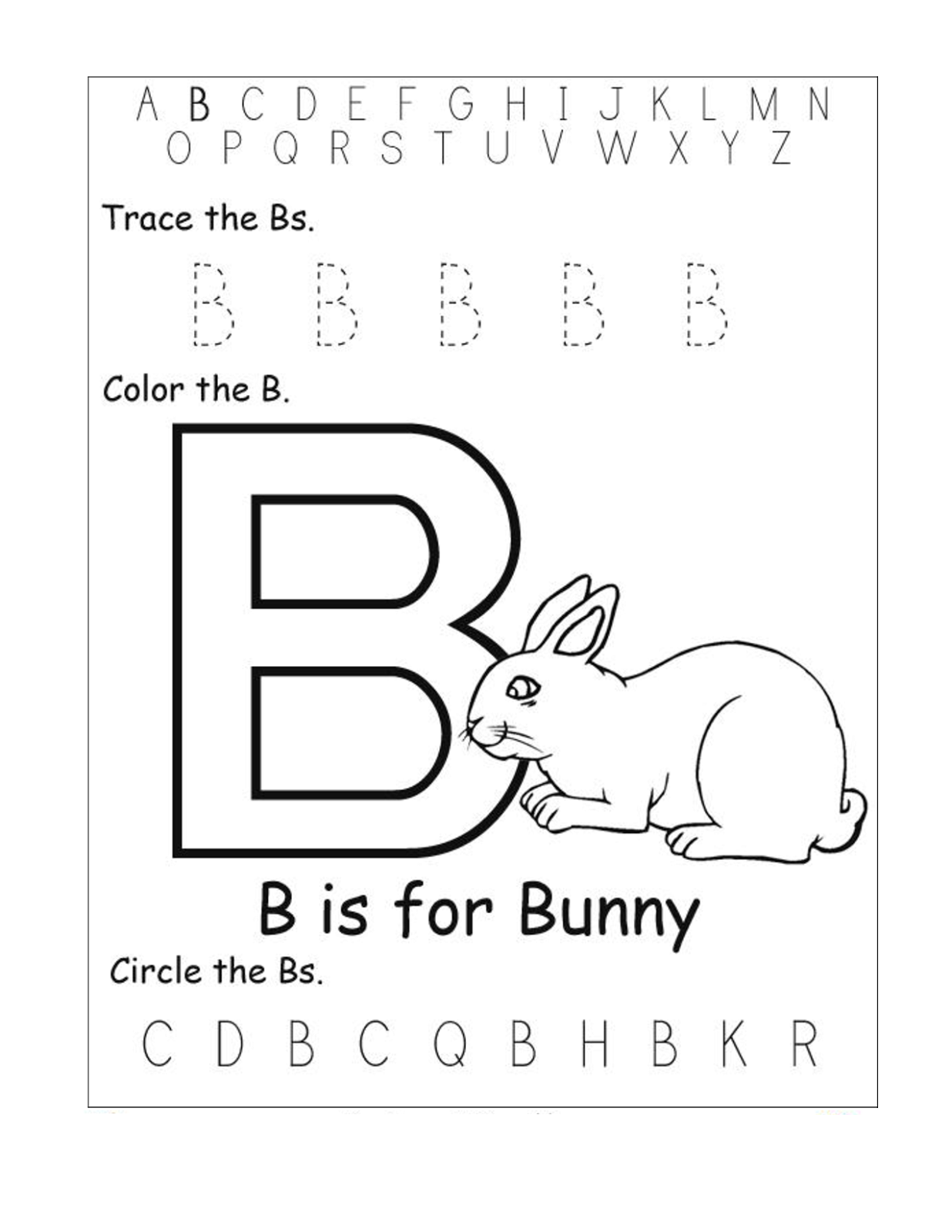 letter b tracing worksheets pdf