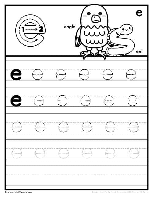 Free Printable Letter E Coloring Worksheet Worksheets Library