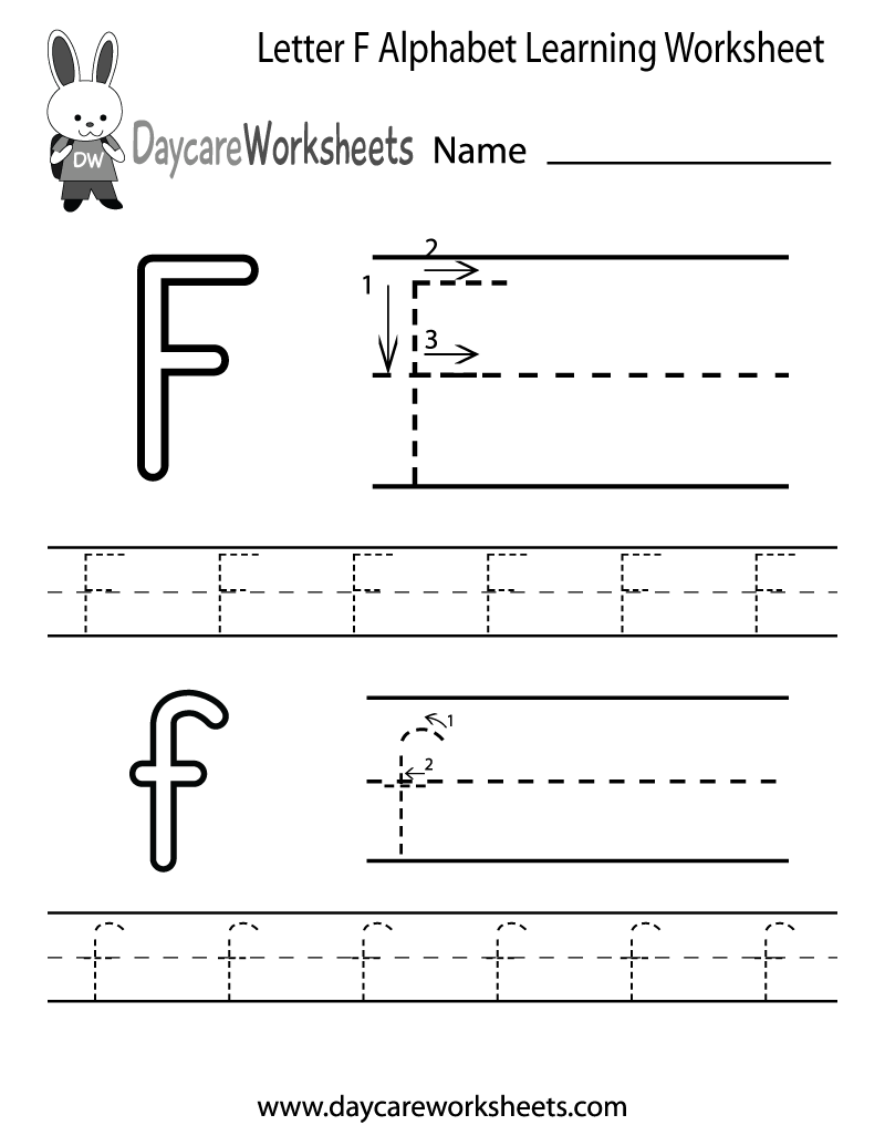 letter f free printable