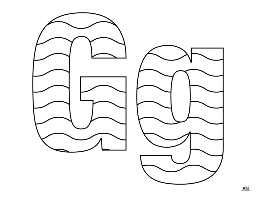 printable letter g in color