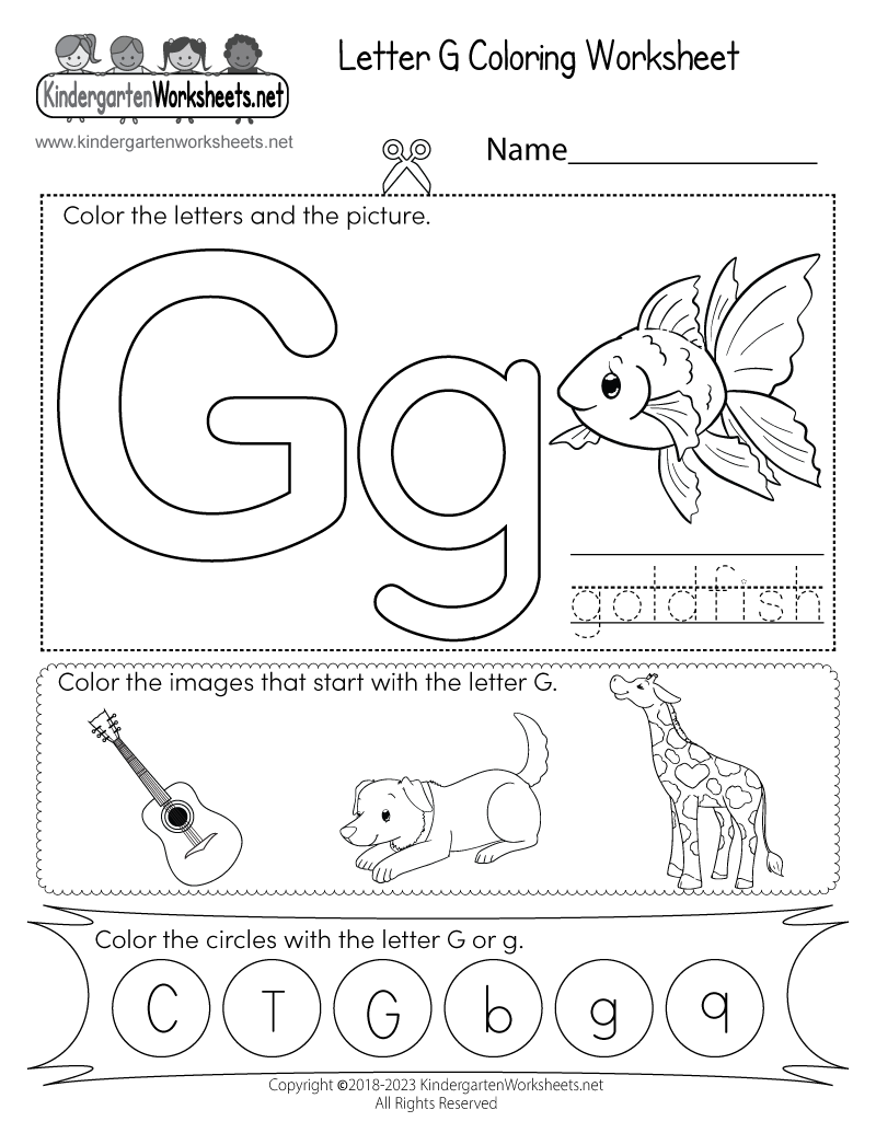 circle the letter g worksheet