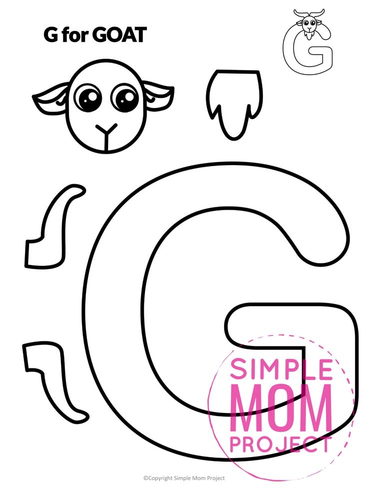Free Printable Letter G Craft Template Letter G Crafts Letter A