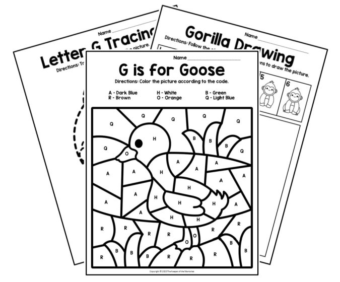 Free Printable Letter G Worksheets The Keeper Of The Memories 