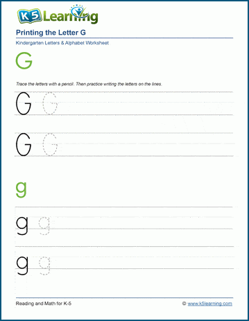 Free Printable Letter G Worksheets Worksheets For Kindergarten