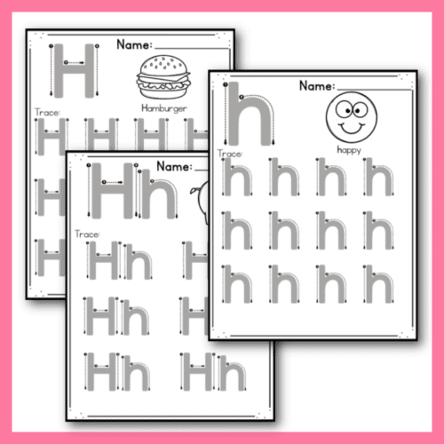 letter h alphabet worksheets
