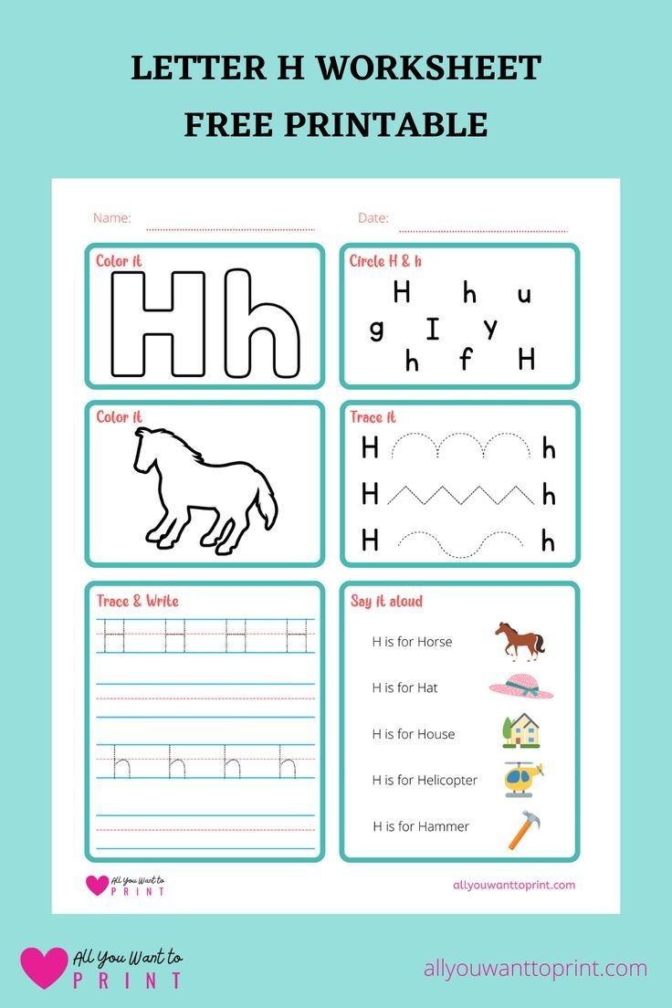 Free Printable Letter H Worksheet 6 Activities In 1 Letter H