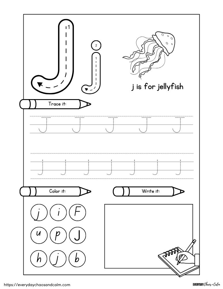 Free Printable Letter J Worksheets Worksheets Library