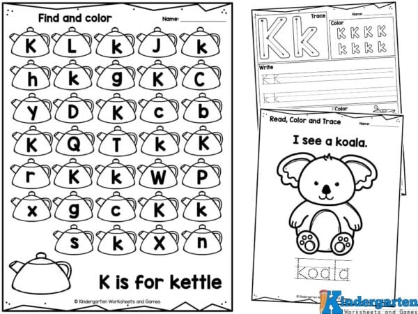 FREE Printable Letter K Worksheets For Kindergarten Worksheets Library