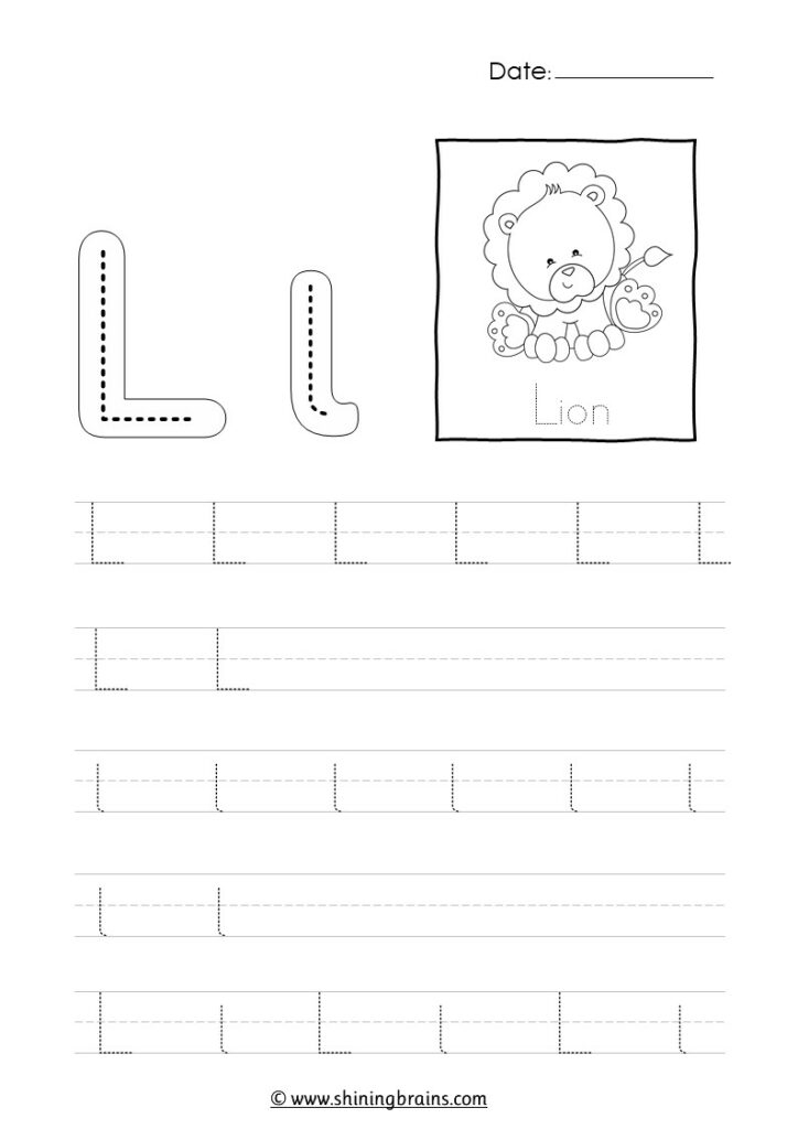 tracing letter l printable
