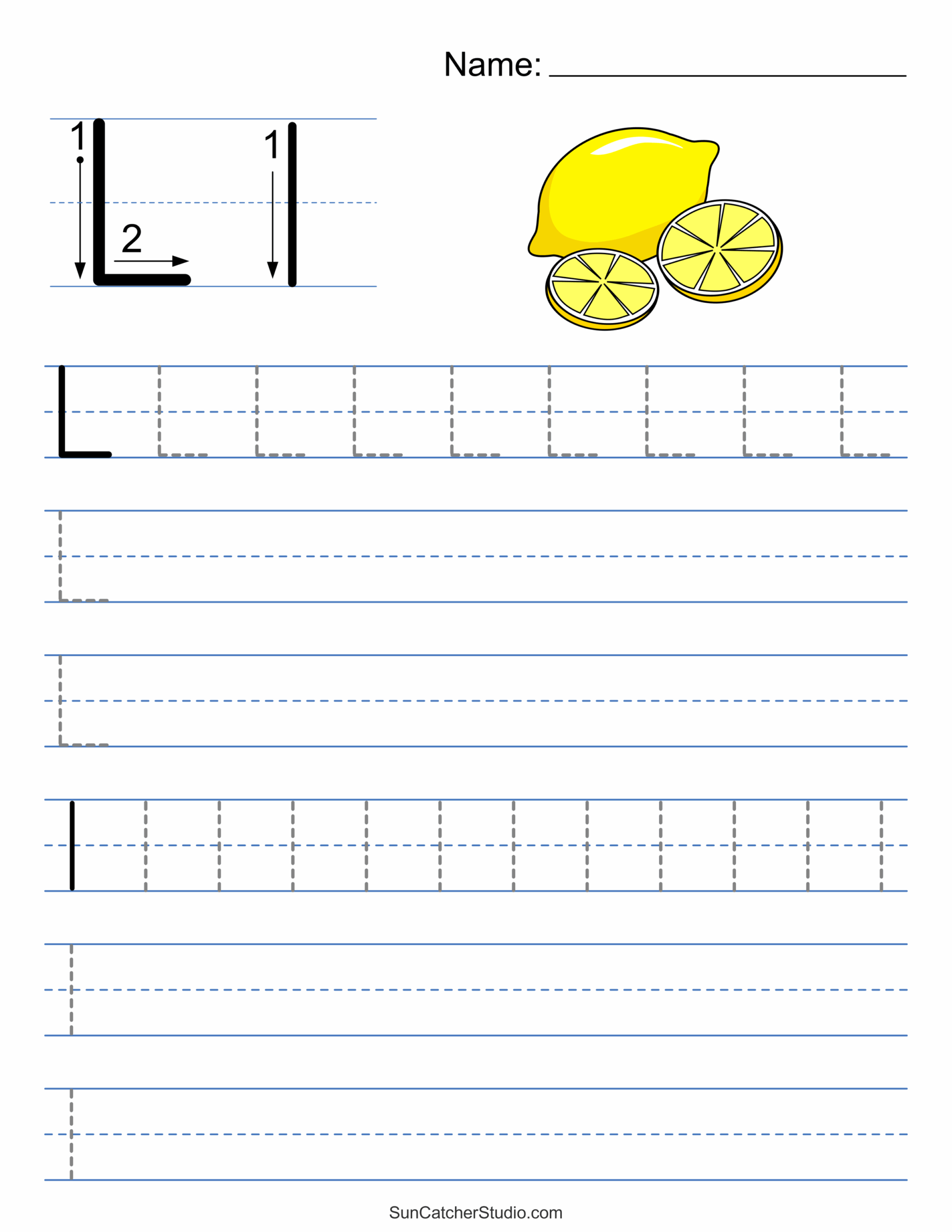Free Printable Letter L Tracing Worksheets Infoupdate
