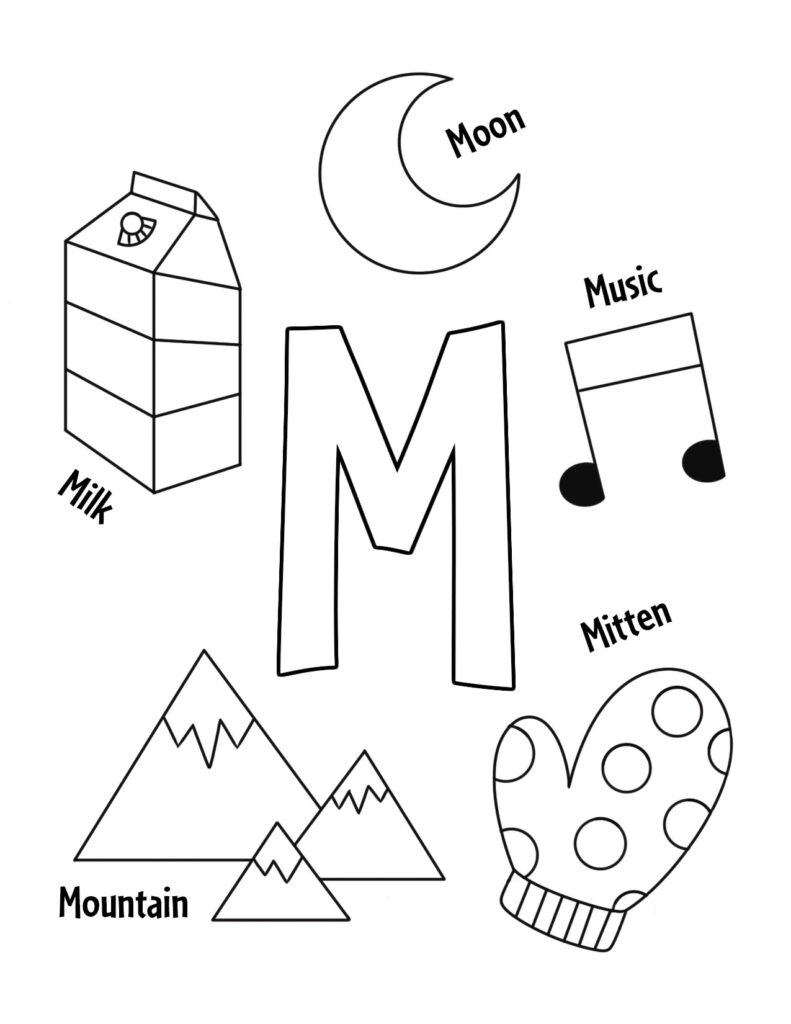 Free Printable Letter M Coloring Pages For Preers Infoupdate