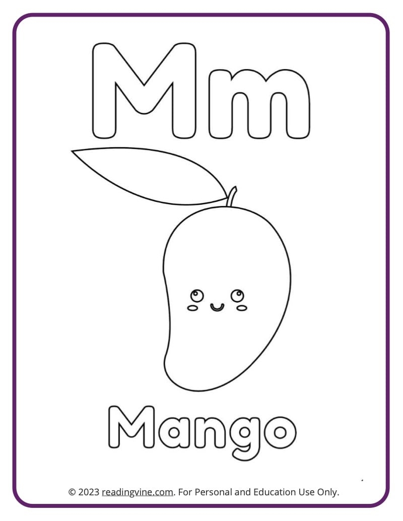 Free Printable Letter M Coloring Pages For Preschoolers Free Coloring 