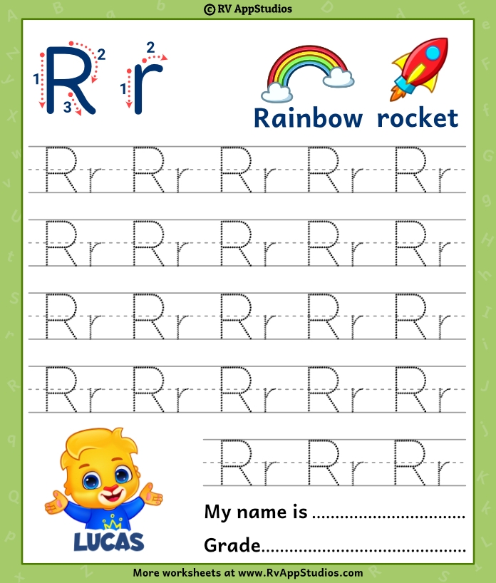 Free Printable Letter R Tracing Worksheets Infoupdate