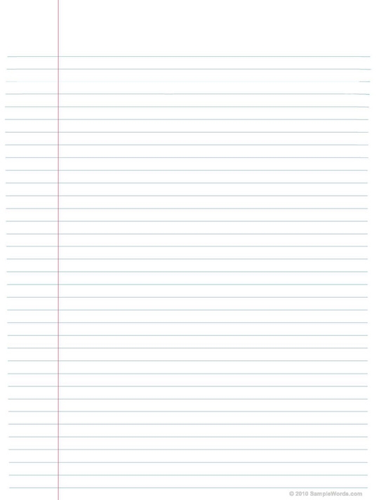 Free Printable Lined Notebook Paper PDF For Printing