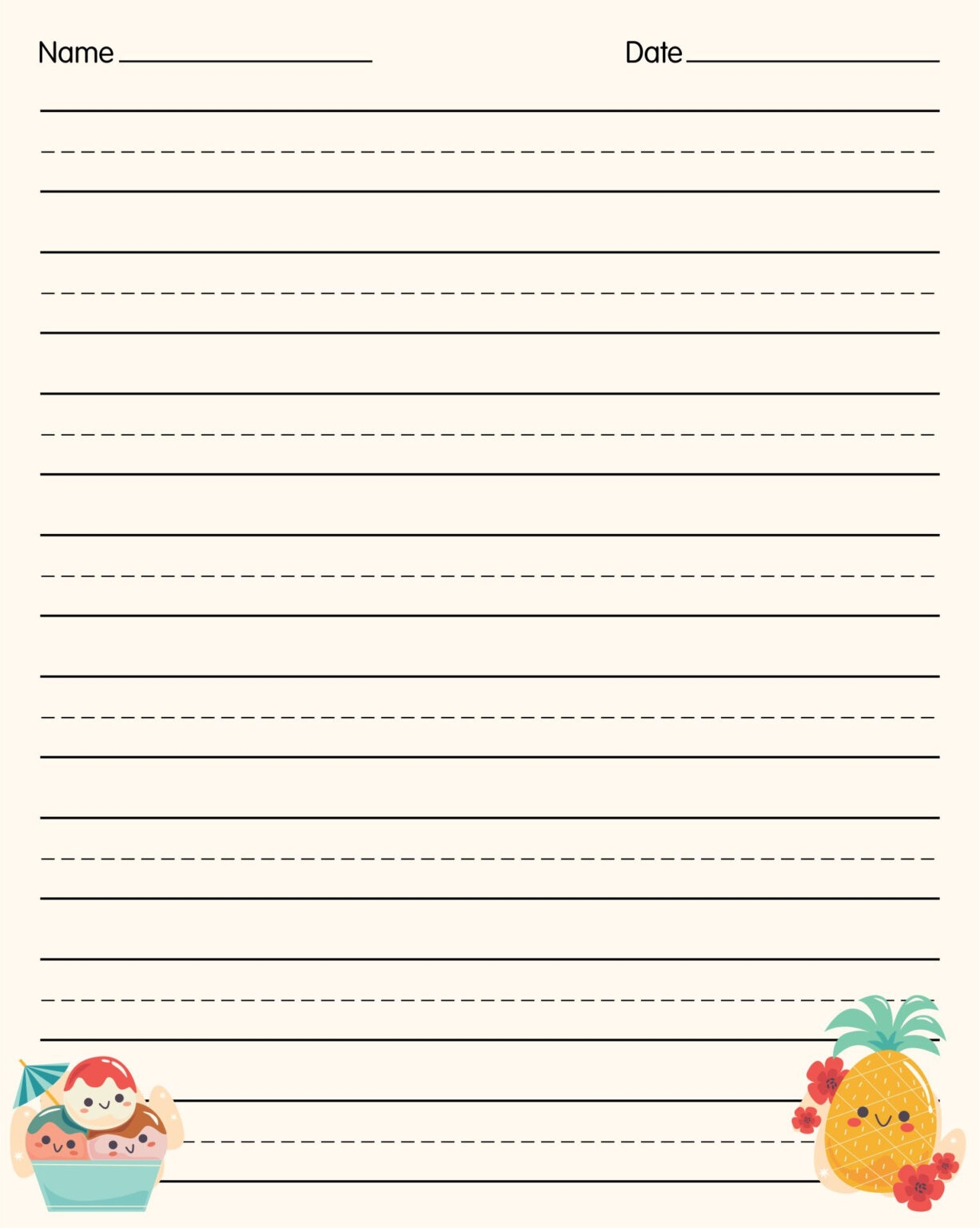 free printable lined paper pdf