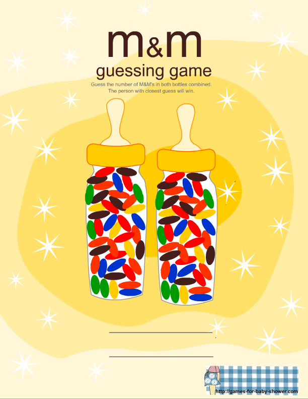 Free Printable M m 39 s Guessing Game For Baby Showerr 56 OFF