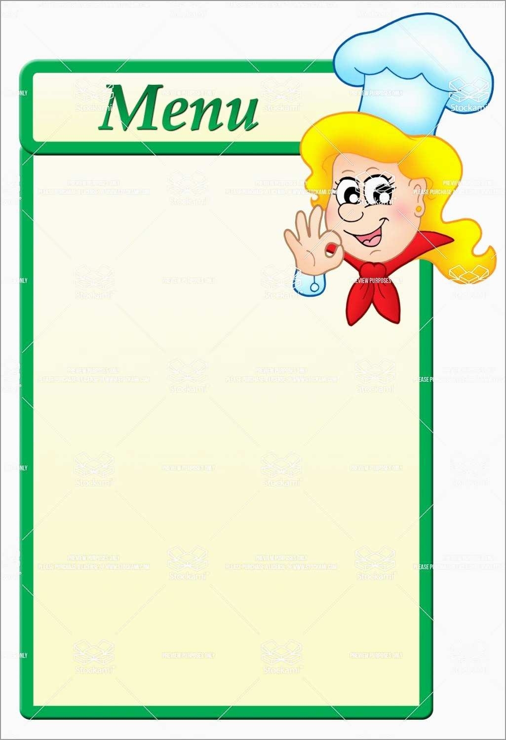 Free Printable Menu Templates Free Printable