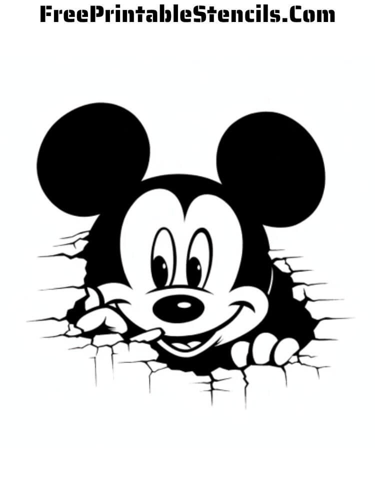 Free Printable Mickey Mouse Stencils Free Printable Stencils
