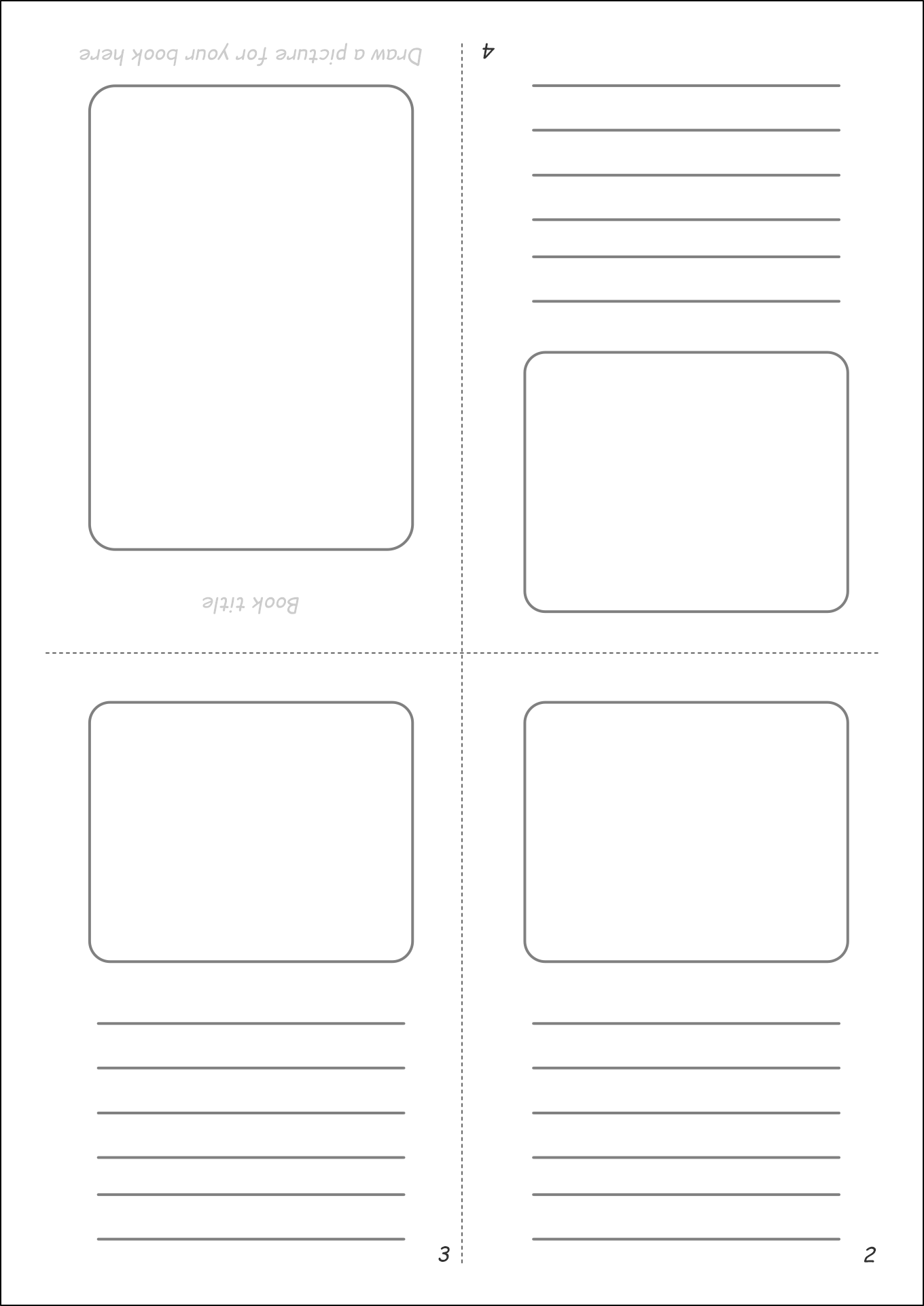 free printable foldable book template