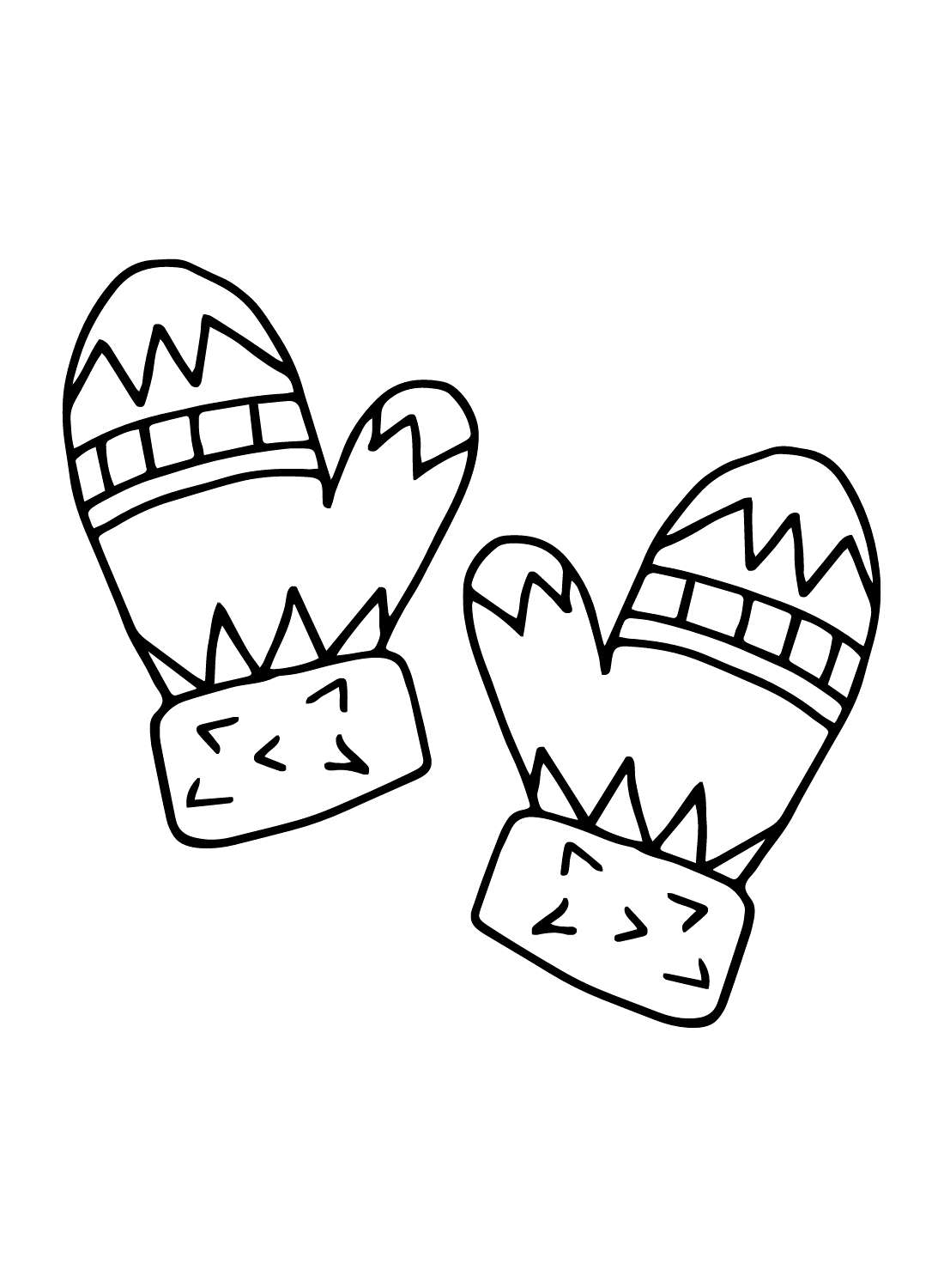 Free Printable Mittens Coloring Page Free Printable Coloring Pages