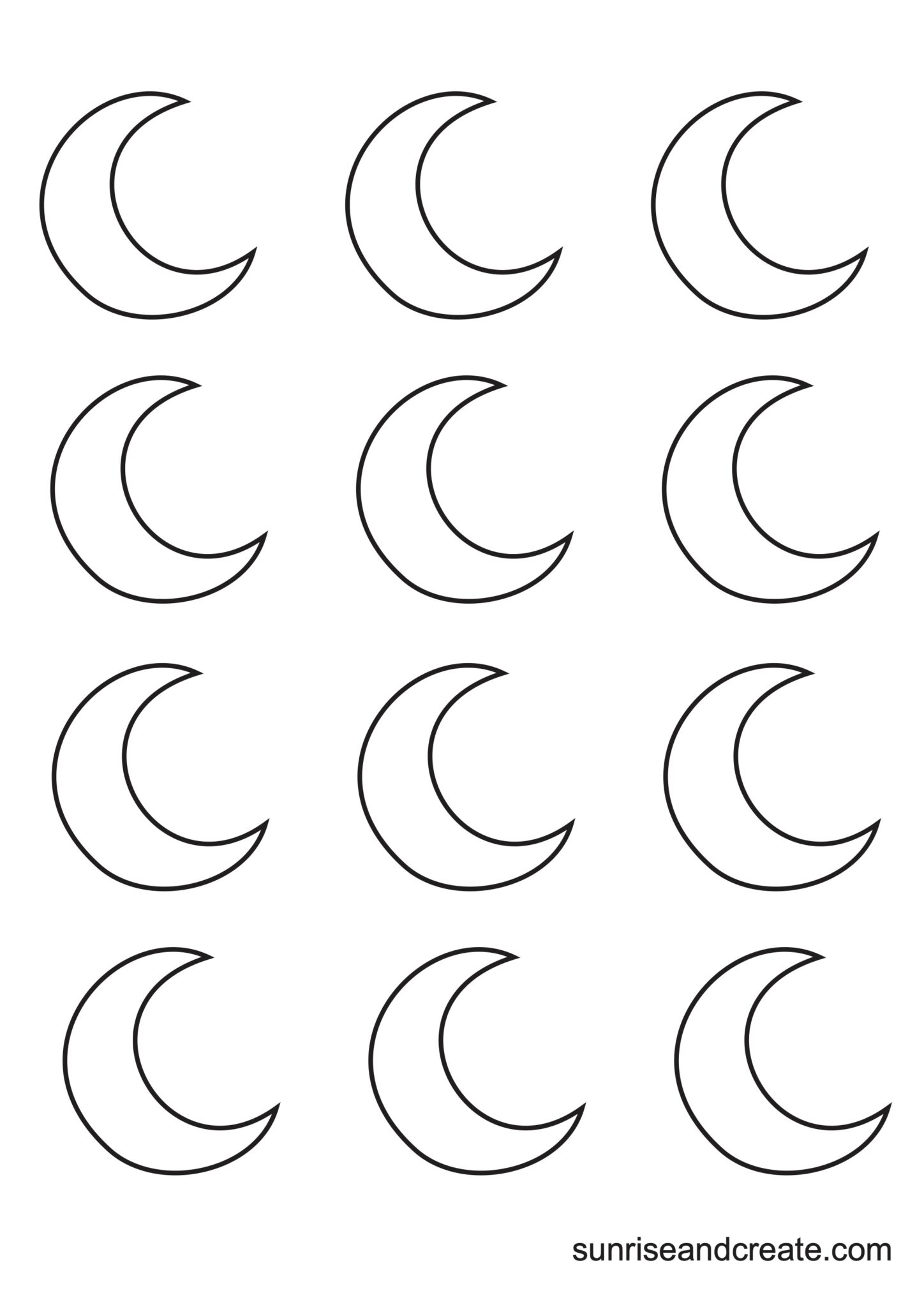 free printable moon templates