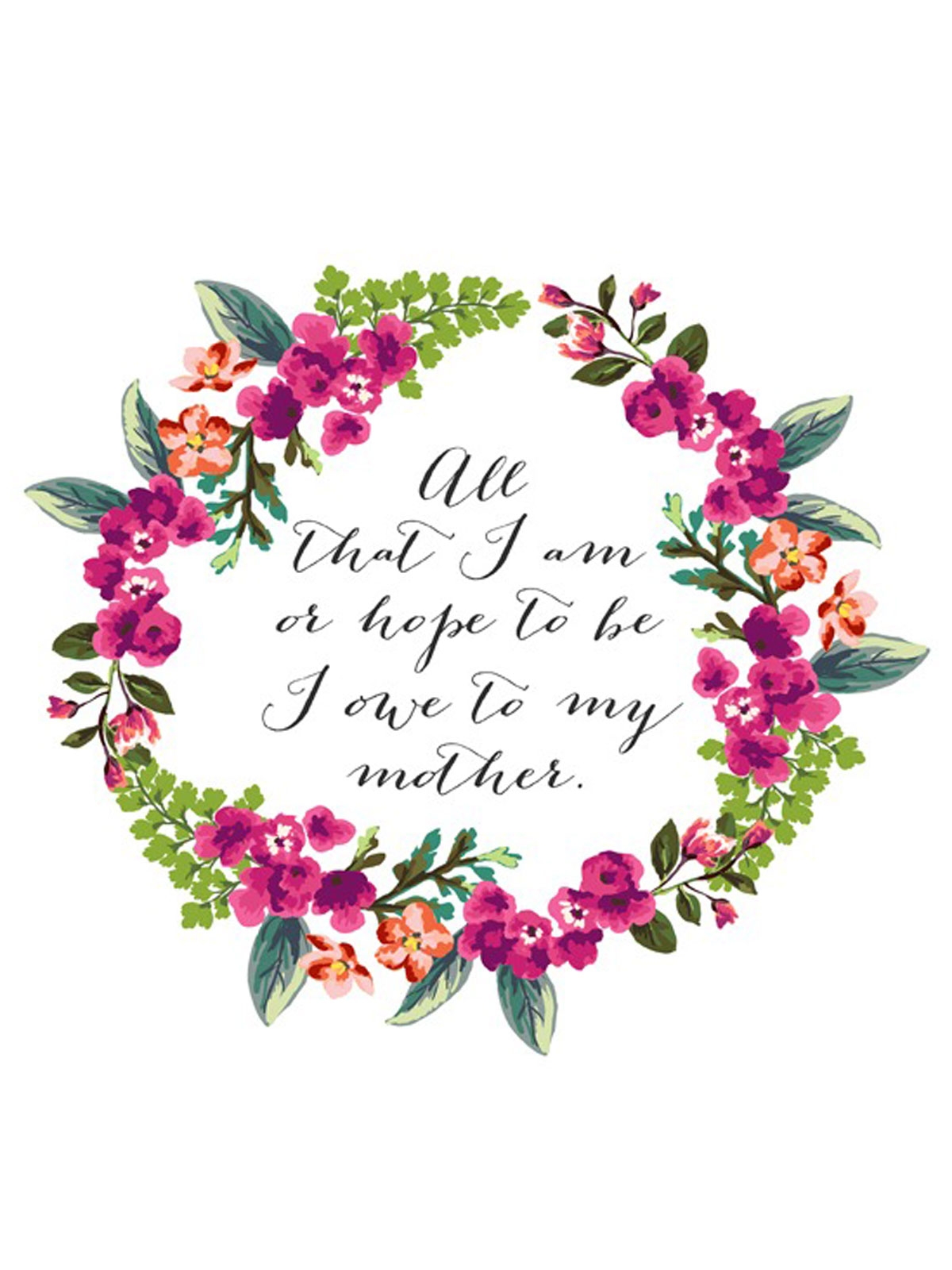 free printable mother day card