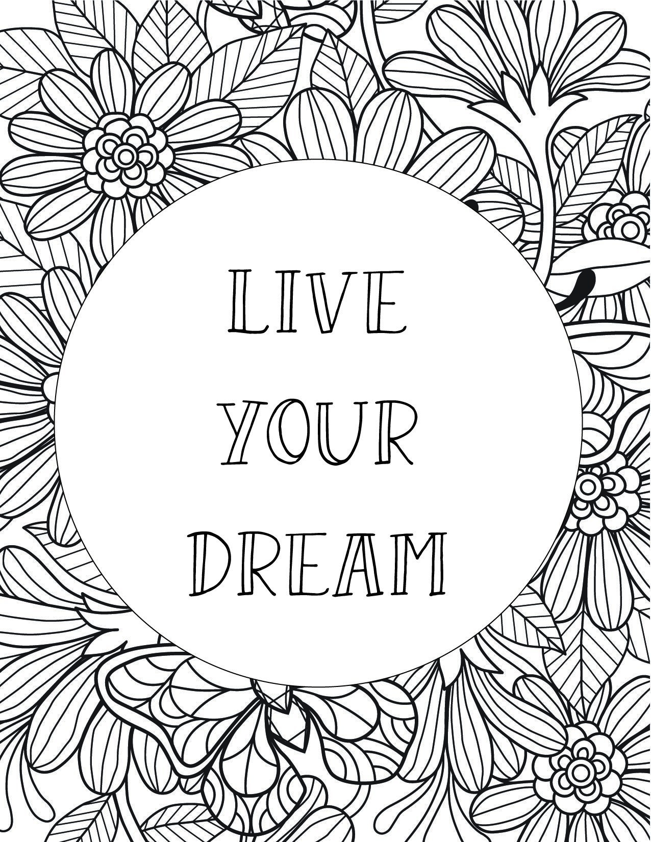 Free Printable Motivational Coloring Pages Printable Coloring Pages