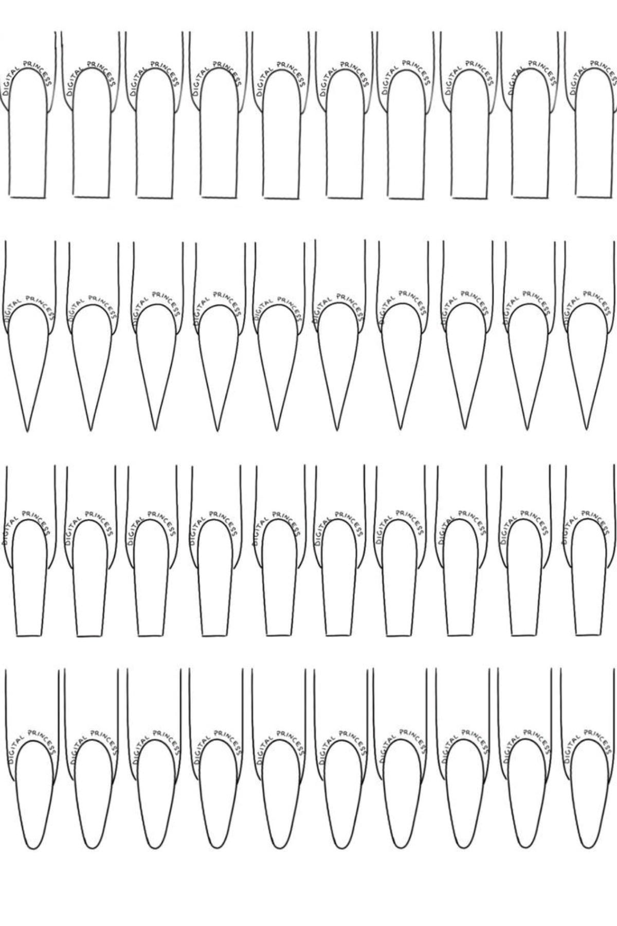 free nail art template
