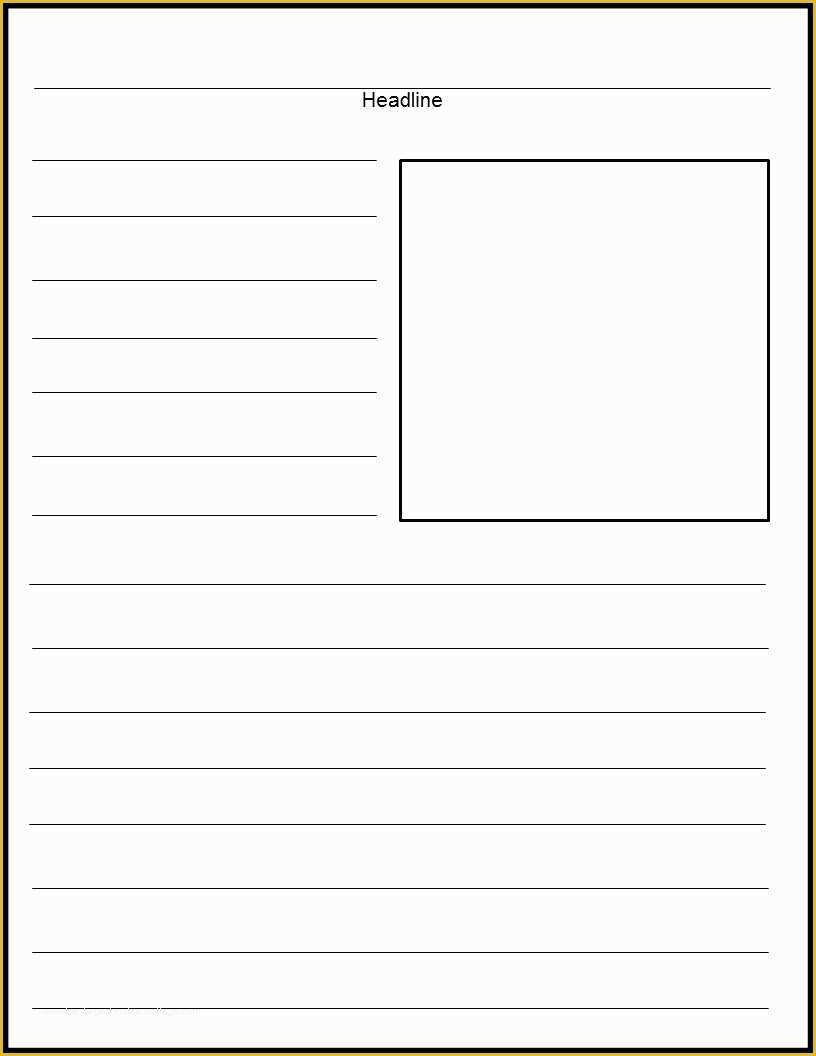 newspaper template free printable