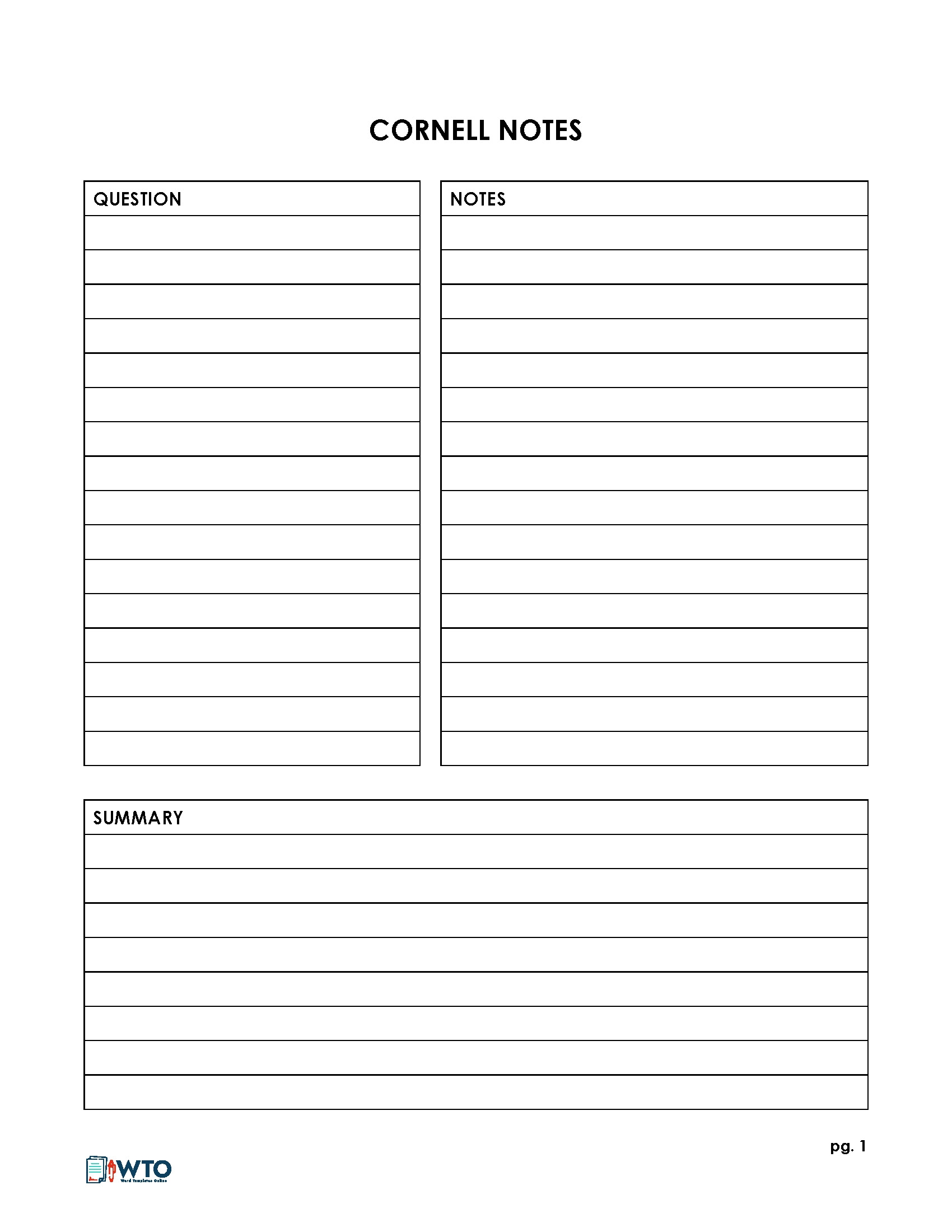 free templates for note taking