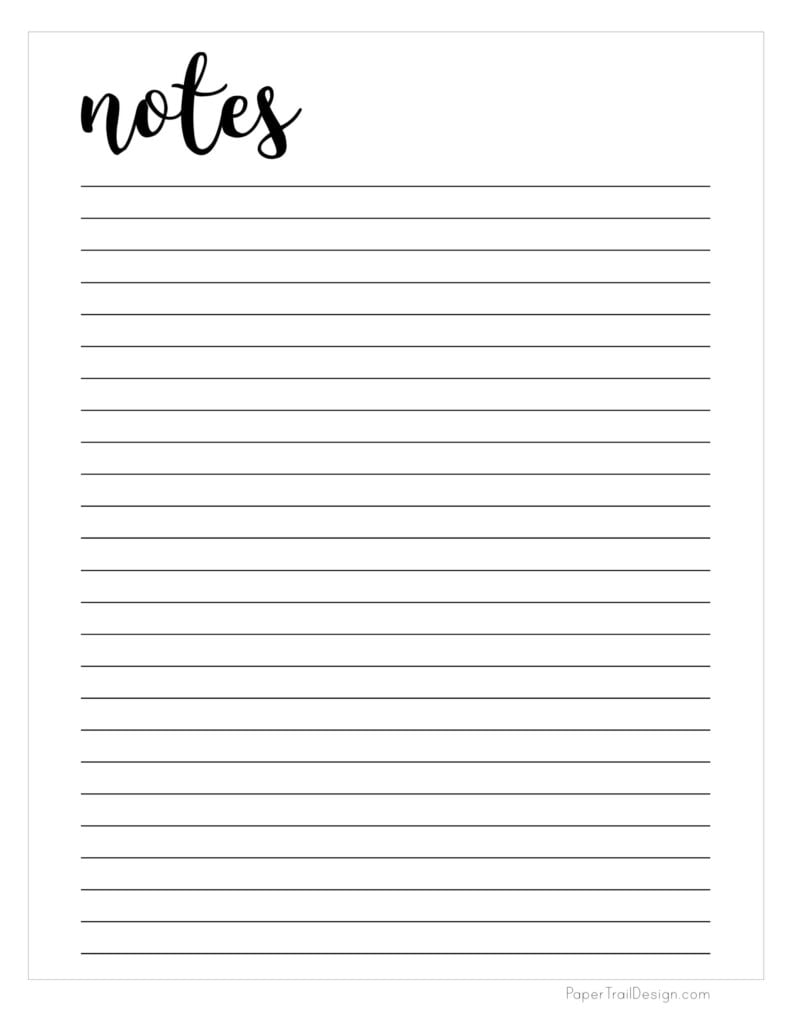 free notepad template download
