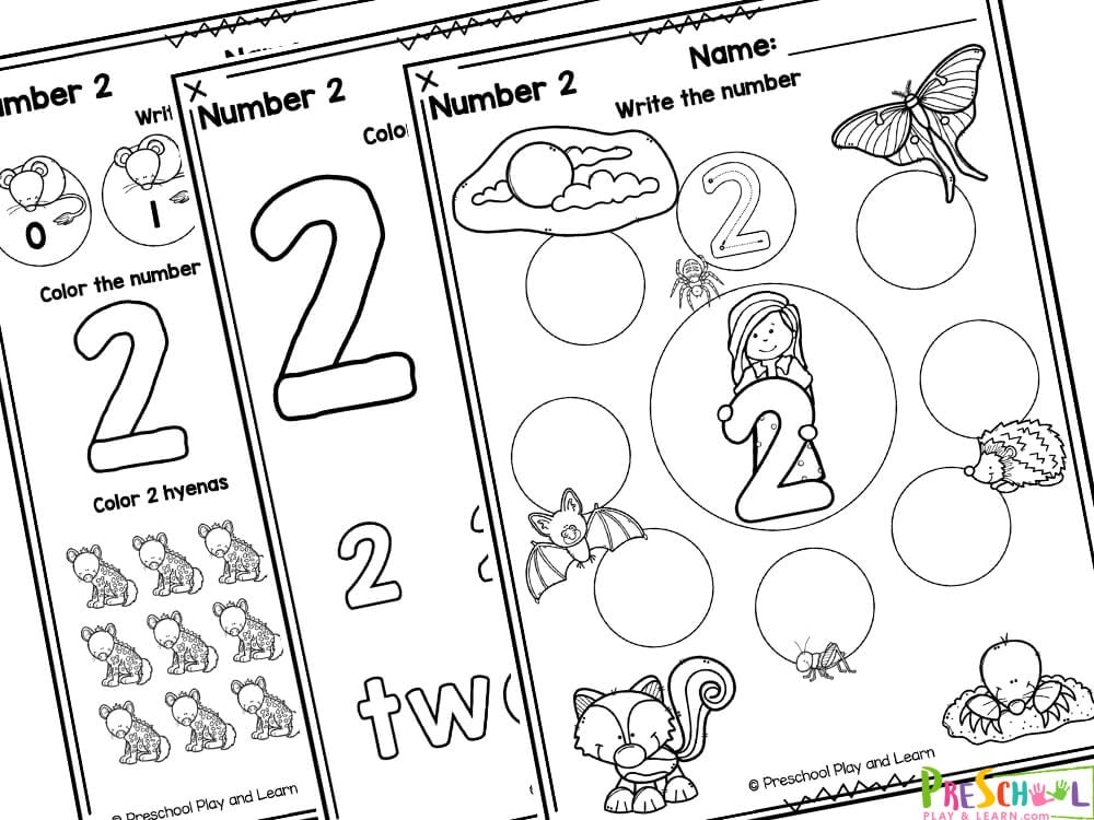 Free Printable Number 2 Two Worksheets For Kids PDFs 