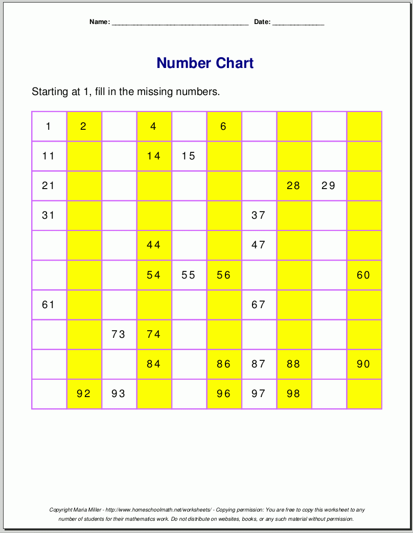 Free Printable Number Sheets Printable Word Searches