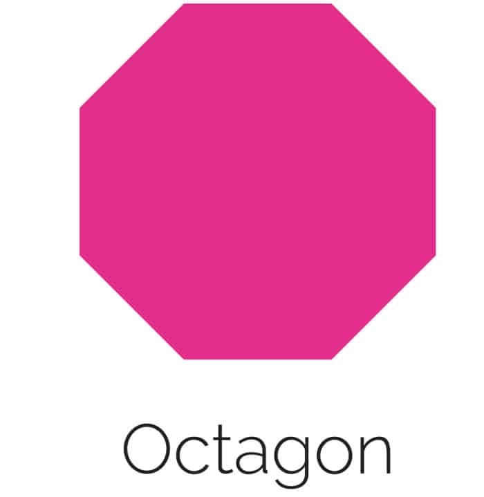 Free Printable Octagon Shape With Color
