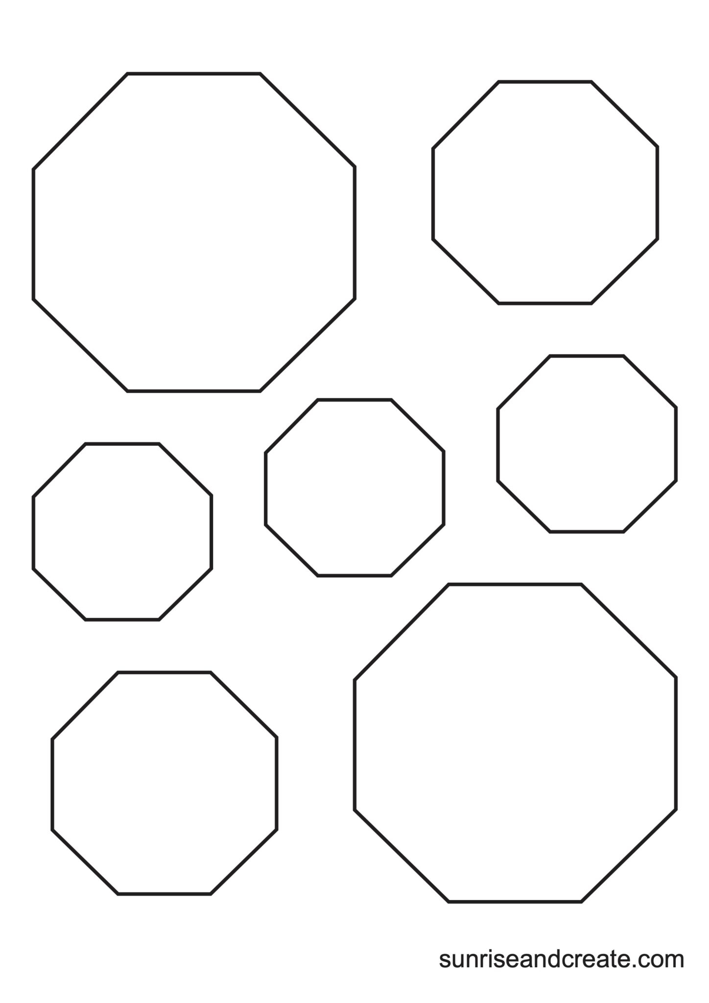 Free Printable Octagon Templates