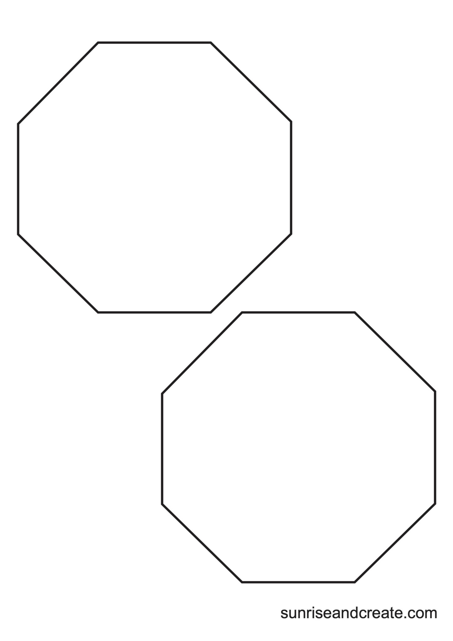 Free Printable Octagon Templates