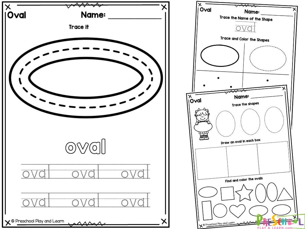 free printable oval worksheets