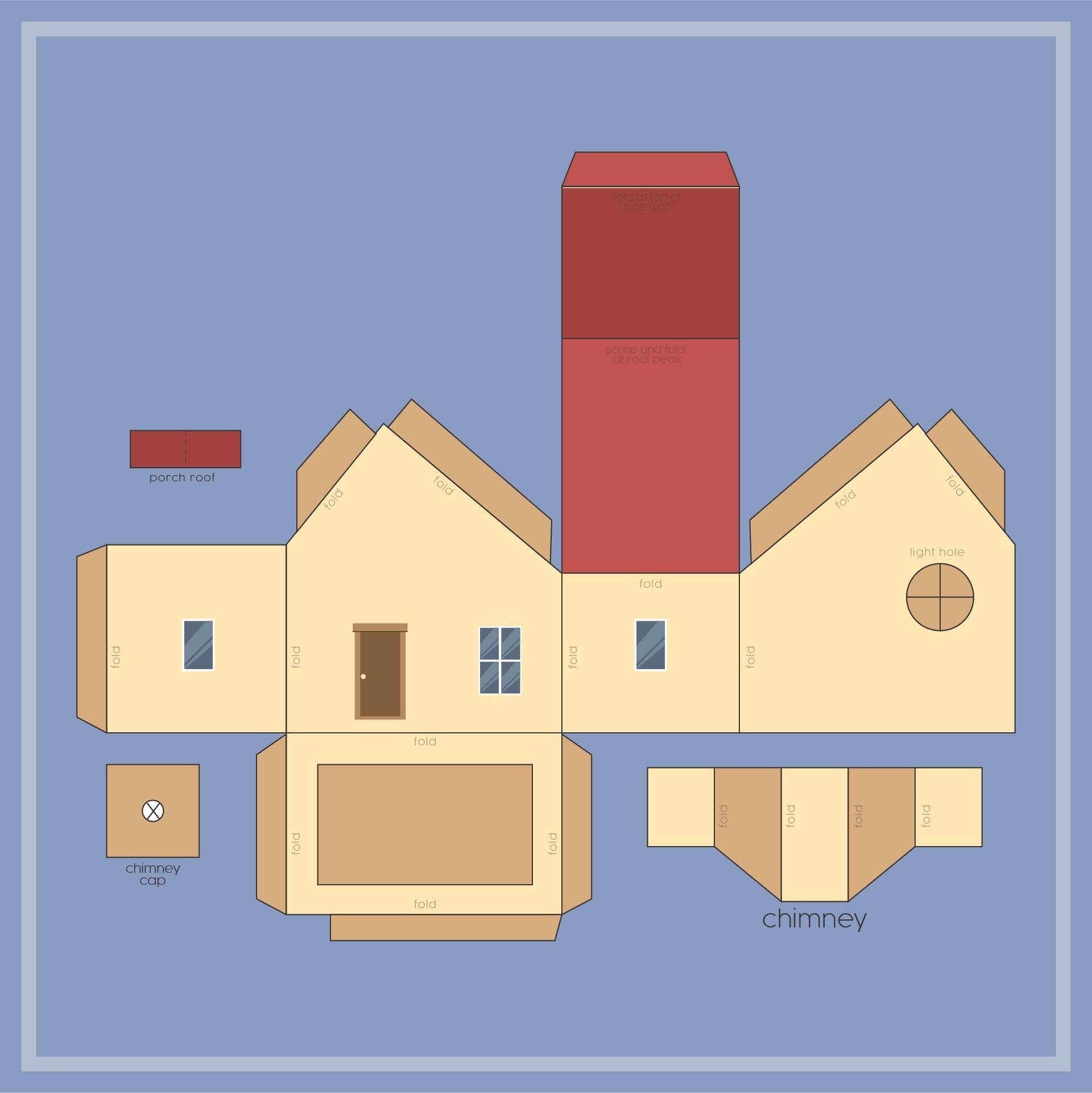 Free Printable Paper House Template Printable Templates