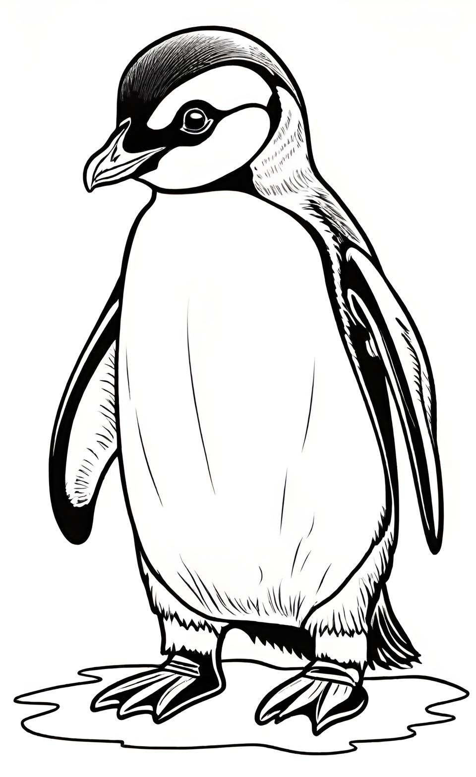 Free Printable Penguin Coloring Pages E T M K LT R