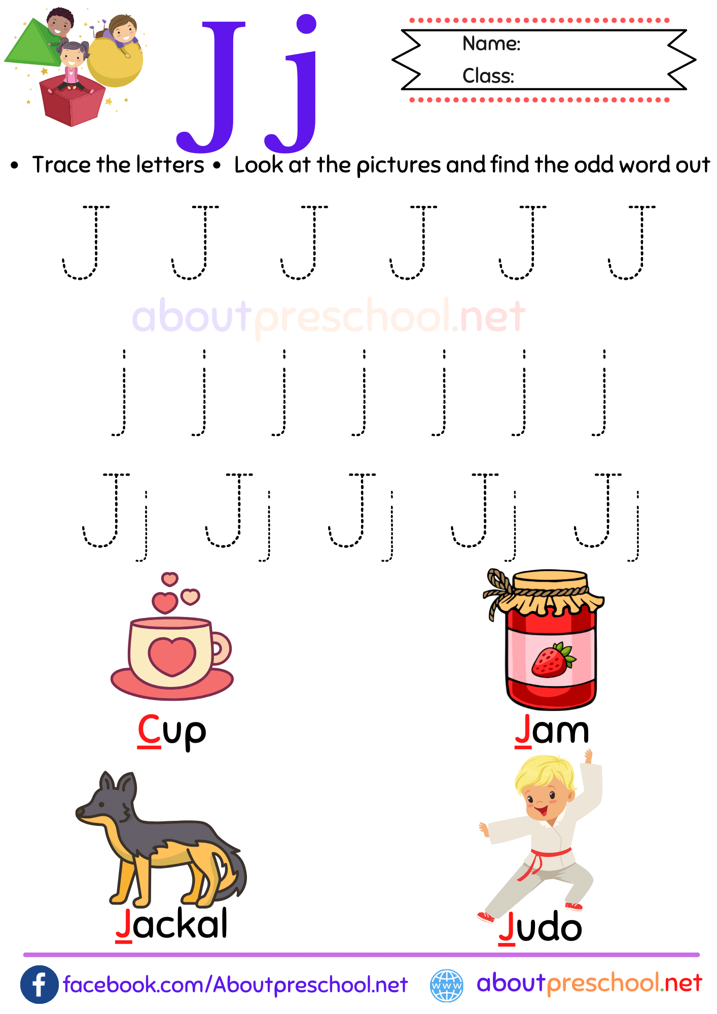Free Printable Preschool Letter J Worksheets About Preschool